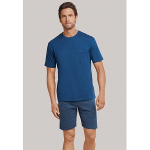 Schiesser herenpyjama donkerblauw