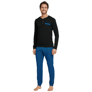Schiesser herenpyjama royaalblauw