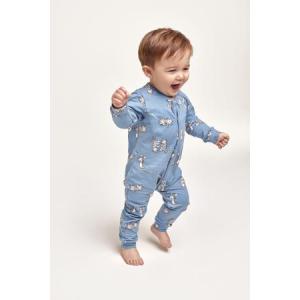 Unisex onesie, babypakje, kat 983 blauw met k