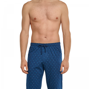Herenpyjama lange mouwen 800 blauw