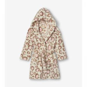 Painted Leopard Fleece Robe cami Lace