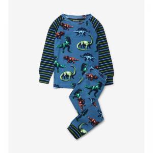 Painted Dinos Organic Cotton R Bluestone