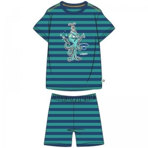 Jongenspyjama, korte mouwen 974 blauw-groen
