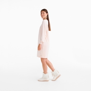 Kleedje in velours 405 licht roze