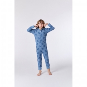 Unisex onesie in terry 930 blauw wasbe