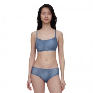 Soft Stretch Padded Bralette A21 Blue denim 