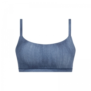 Soft Stretch Padded Bralette A21 Blue denim 