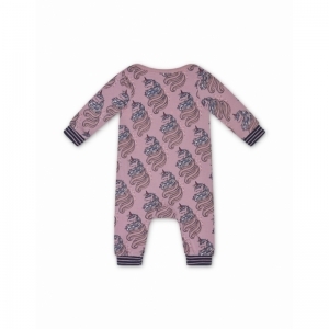 Girls Baby Jumpsuit ls Light mauve + a