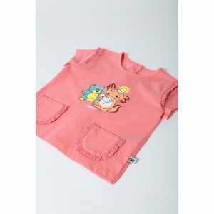 Baby meisjespyjama, korte mouw 441 roze