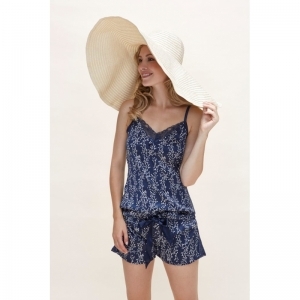 Women Shortama sleeveless Indigo
