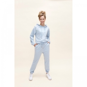 Women jogging set with hood Blue