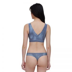 Soft Stretch Padded Top A21 Blue denim 