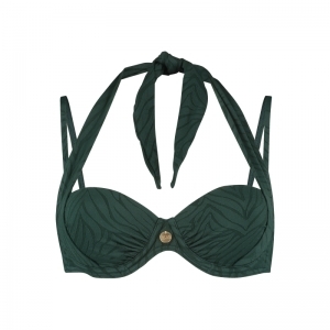 Multiway bikini top jacquard zebra