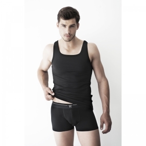 Heren singlet - single pack 199 zwart