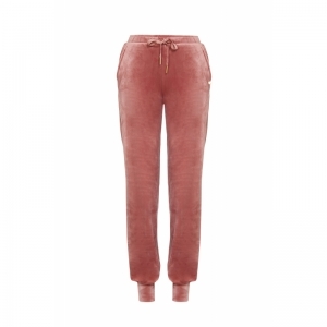 Dames homewear in velours 456 oudroze