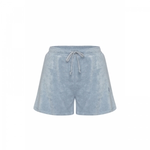 Dames homewear setje in spons 800 grijsblauw