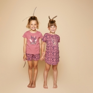 Girls short set ss rouge pink
