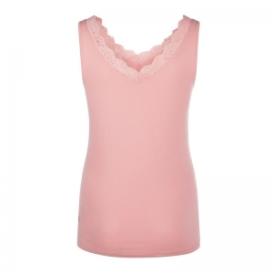 Damespyjama zonder mouwen rouge pink