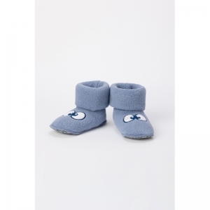 Pantoffels met oogjes 813 jeansblauw
