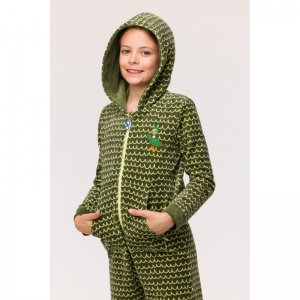 Onesie in velours 947 groene golf