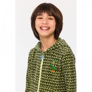 Onesie in velours 947 groene golf
