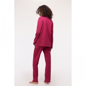Dames pyjama, doorknoop 357 framboos-ro