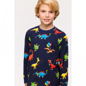 Jongens pyjama, lange mouwen 914 dino print
