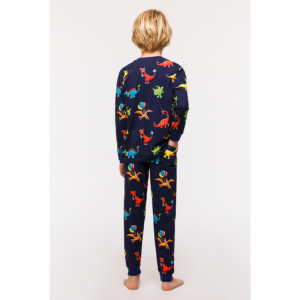 Jongens pyjama, lange mouwen 914 dino print