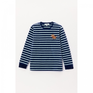 Jongenspyjama in velours 925 blauw-groen
