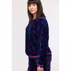 Meisjespyjama in velours 932 kersjes pri