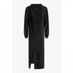 Lang kleed in velours 197 zwart
