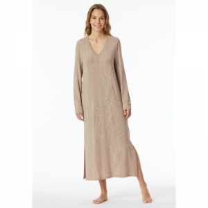 Dames slaapkleed, lang 400 natuur