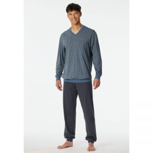 Herenpyjama, lange mouwen 207 graphit