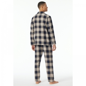 Herenpyjama, flanel 400 natuur