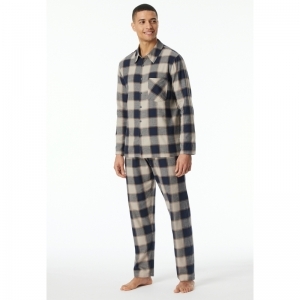 Herenpyjama, flanel 400 natuur