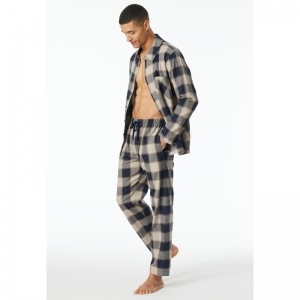 Herenpyjama, flanel 400 natuur