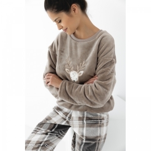 Milou pyjama fleece beige