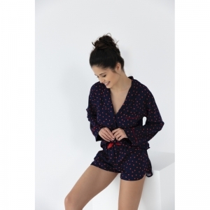 Maisie pyjama, doorknoop marine
