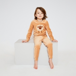 Boys velours set Camel