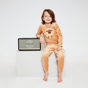 Boys velours set Camel