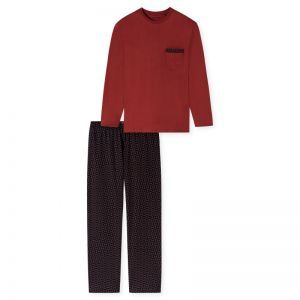 Herenpyjama, lange mouwen 507 dunkelrot