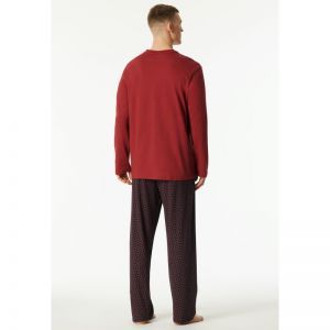 Herenpyjama, lange mouwen 507 dunkelrot