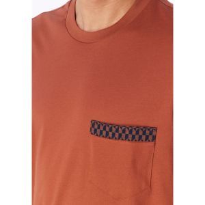 Herenpyjama lange mouwen 614 kupfer