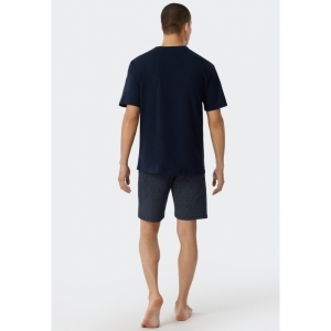 Herenpyjama, korte mouwen 800 blauw
