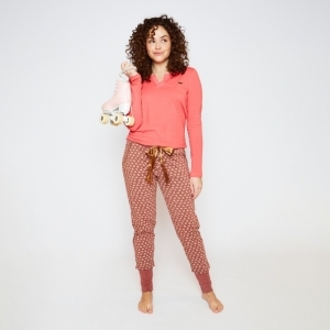 Women pyjama top M-broek S Pink