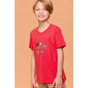 Jongenspyjama, korte mouwen 498 rood