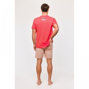 Herenpyjama, korte mouwen 498 rood