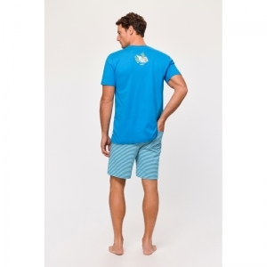 Herenpyjama, korte mouwen 845 blauw