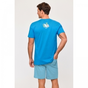Herenpyjama, korte mouwen 845 blauw
