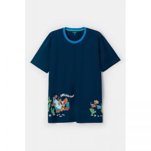 Herenpyjama, korte mouwen 891 donkerblauw